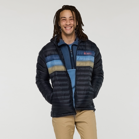 Fuego Down Hooded Jacket - Men's - Carbon Stripes - US 3711